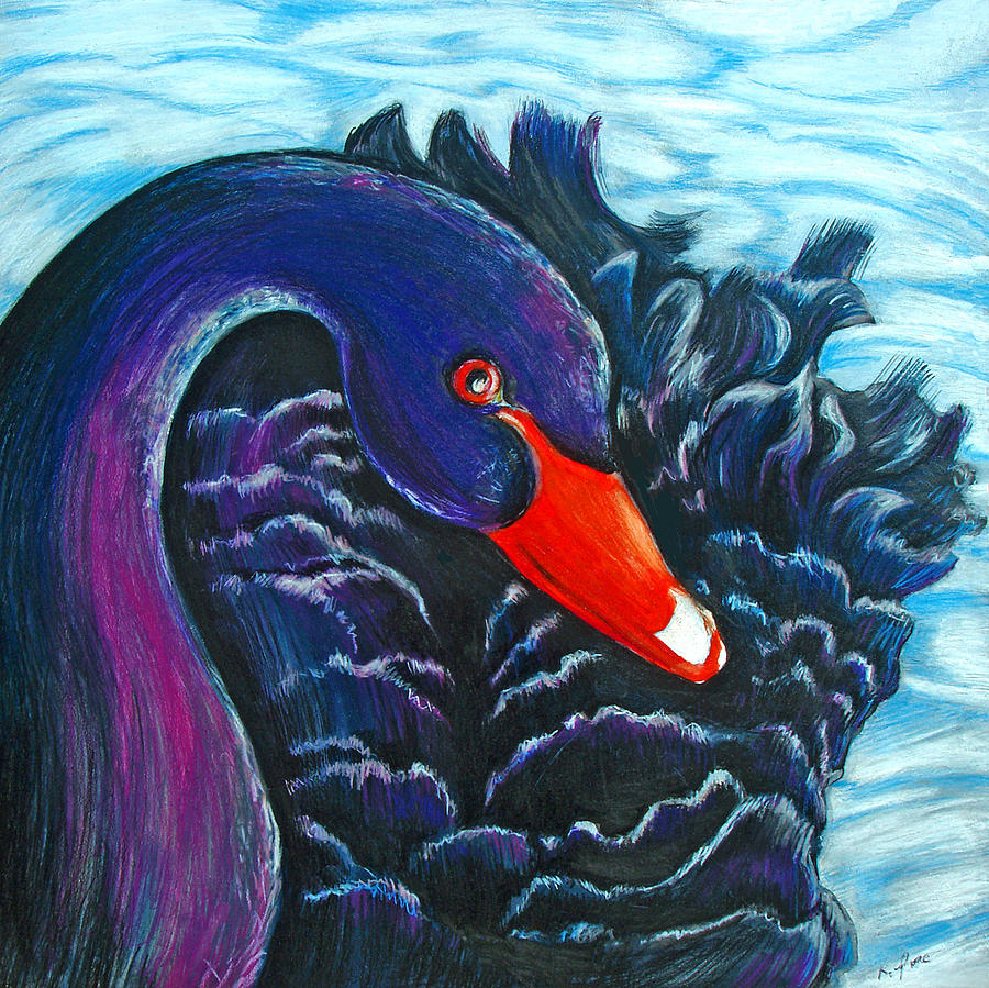 Black Swan Painting by Rene Capone