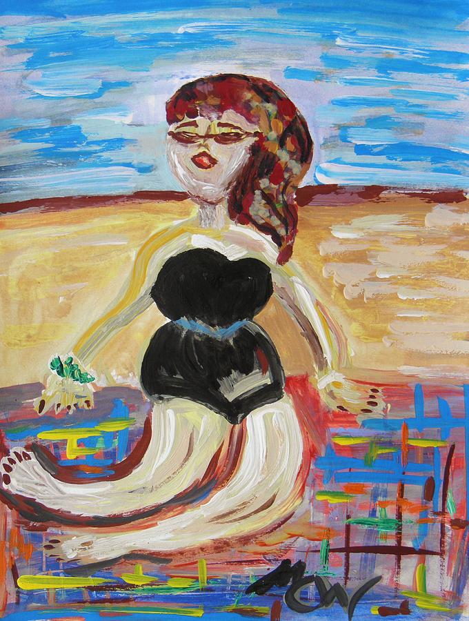 Black Swimsuit Painting by Mary Carol Williams