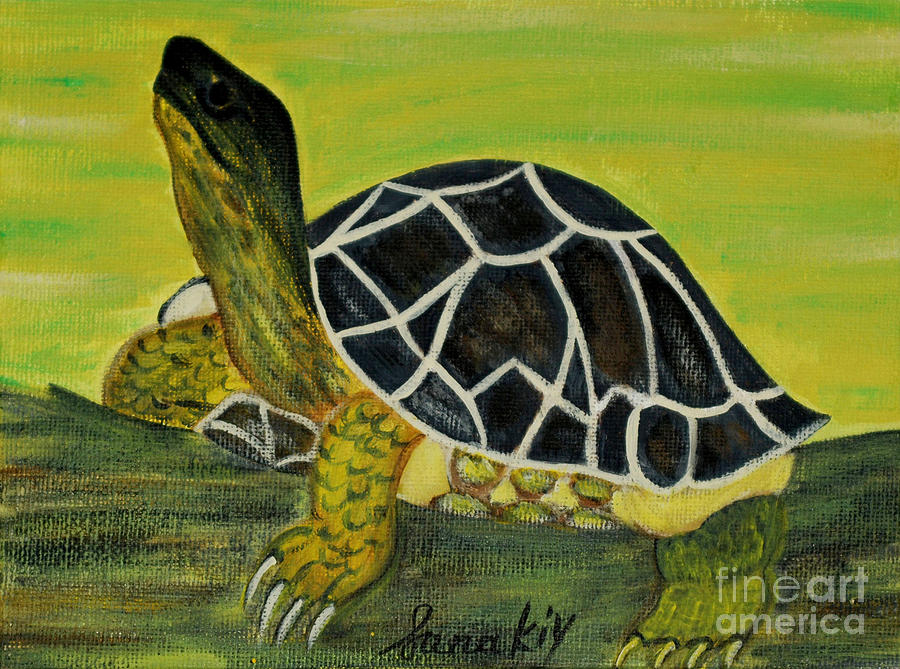 Black Turtle. Inspirations Collection. Painting by Oksana Semenchenko