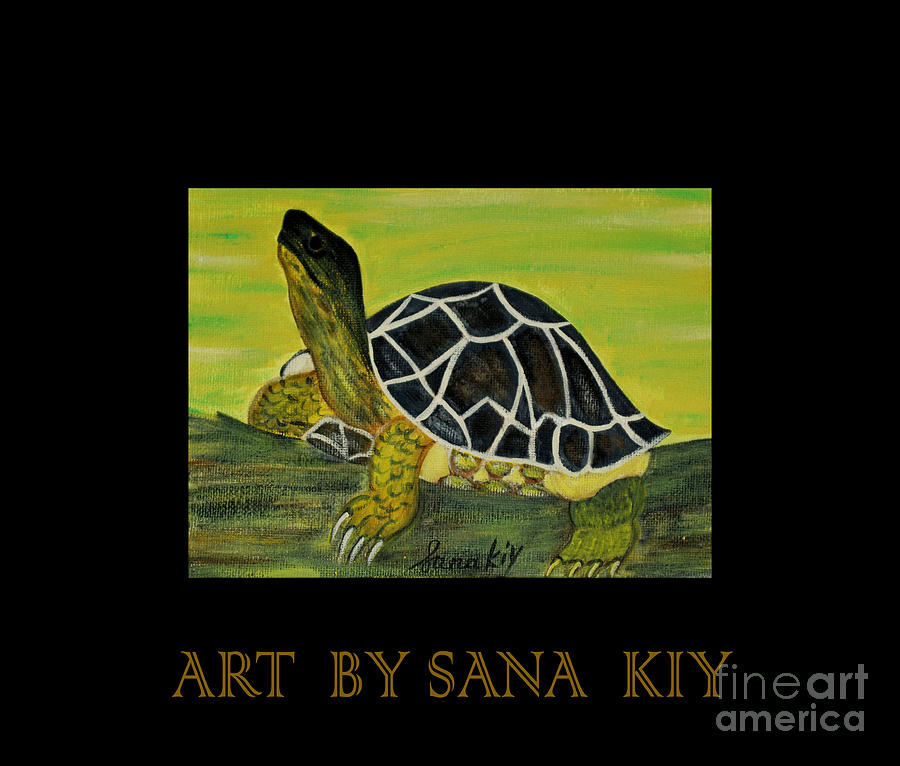 Black Turtle.Inspirations Collection.  Painting by Oksana Semenchenko