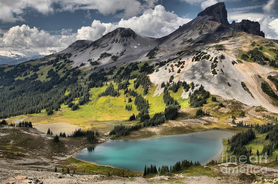 Landscape Photograph - Black Tusk Stratovolcano And Black Tusk Lake by Adam Jewell
