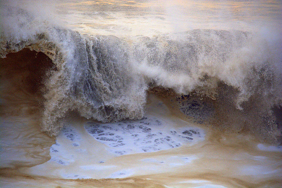 Black Wave of Foam Photograph by Lori Seaman