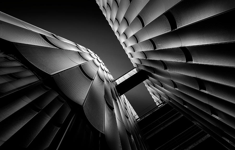 Architecture Photograph - Black Waves by Jef Van Den