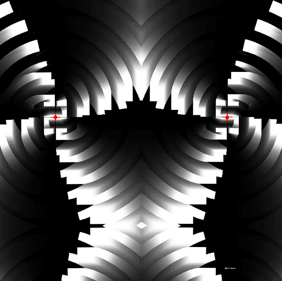 Black White and Red III Digital Art by Rafael Salazar