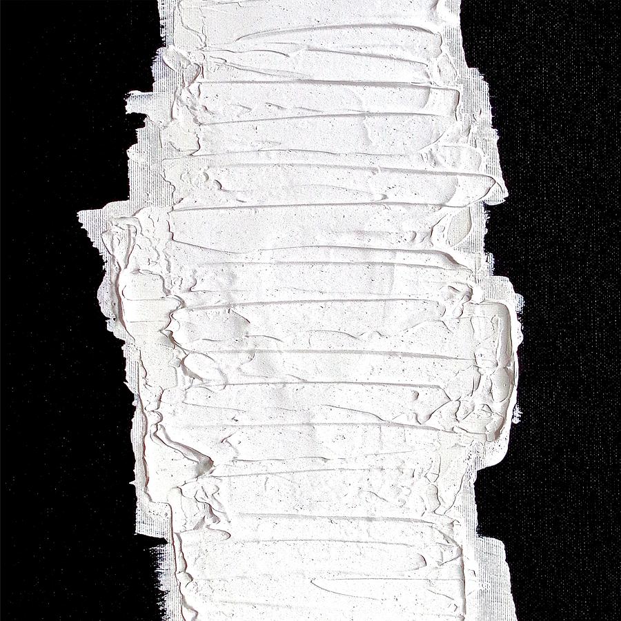 Abstract Painting - Black White and White by Rob Van Heertum Abstract Painting - Black White and White by Rob Van Heertum