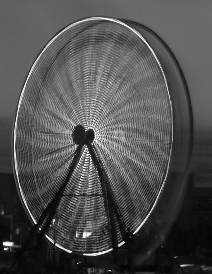 Ferris Wheel Photograph - Black White Ferris Wheel by Joan Robinson Ferris Wheel Photograph - Black White Ferris Wheel by Joan Robinson
