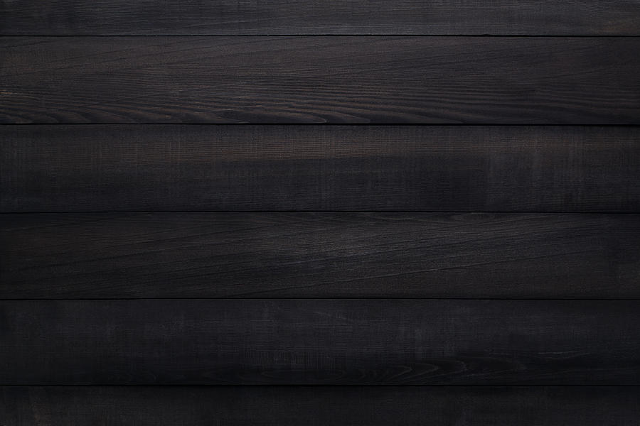 Black Wood Plank Texture Photograph by MirageC