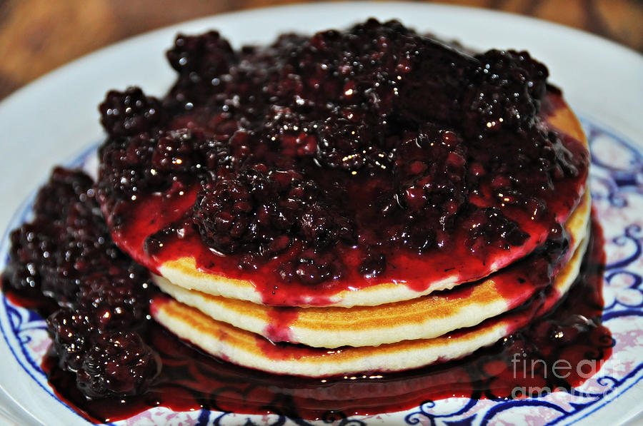 Blackberries n Pancakes  Photograph by Mindy Bench