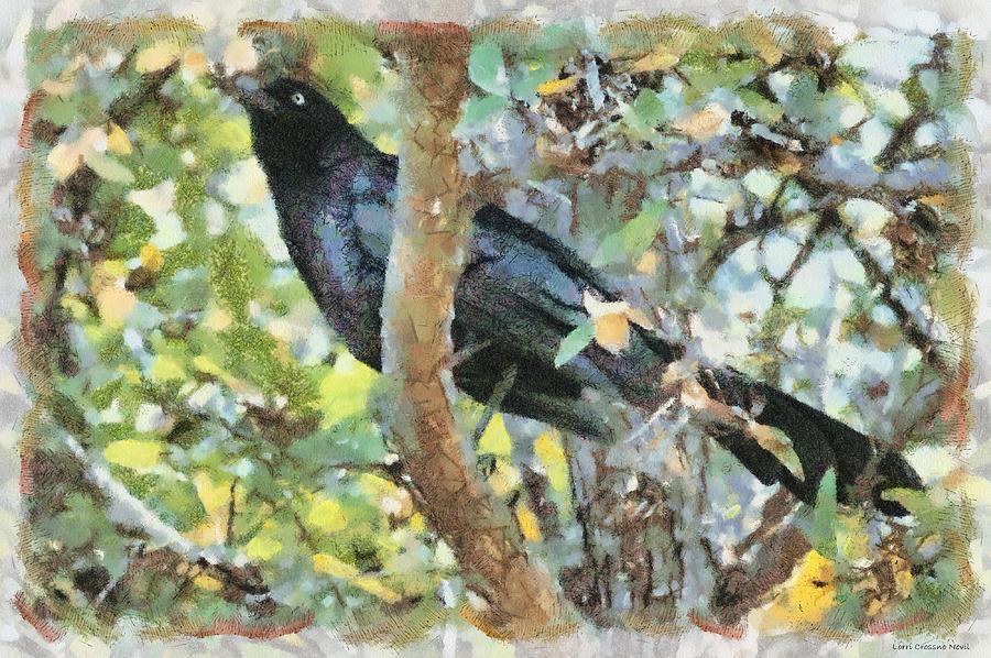 Blackbird Digital Art - Blackbird by Lorri Crossno