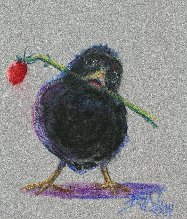 Blackbird Painting - Blackbird Love by Billie Colson