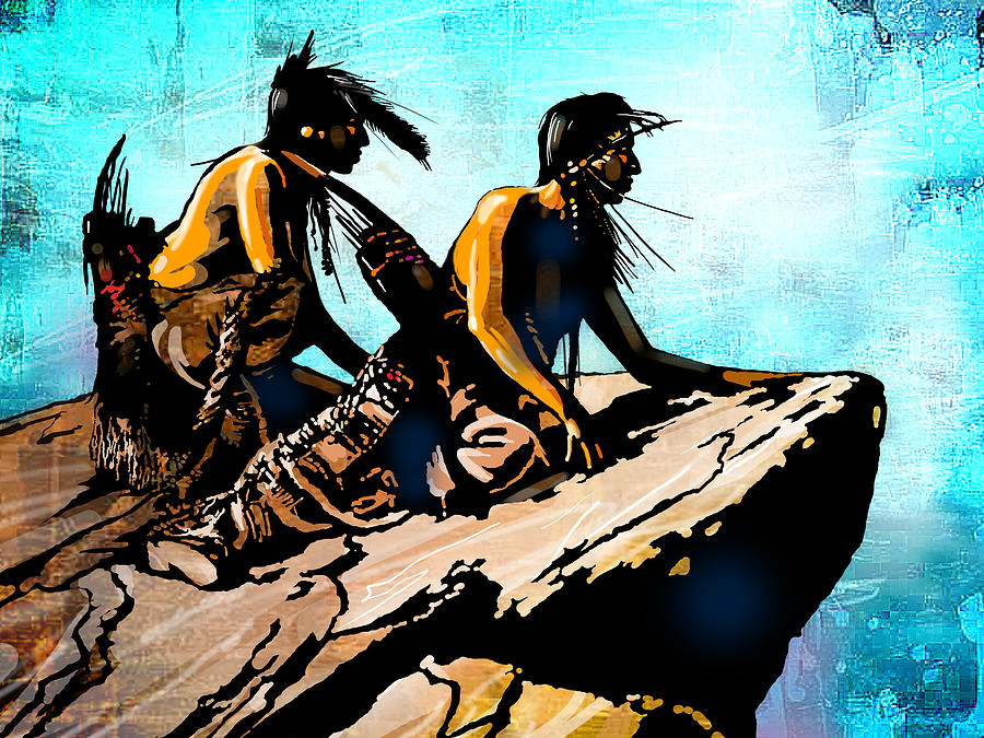 Blackfeet Scouts Painting by Paul Sachtleben