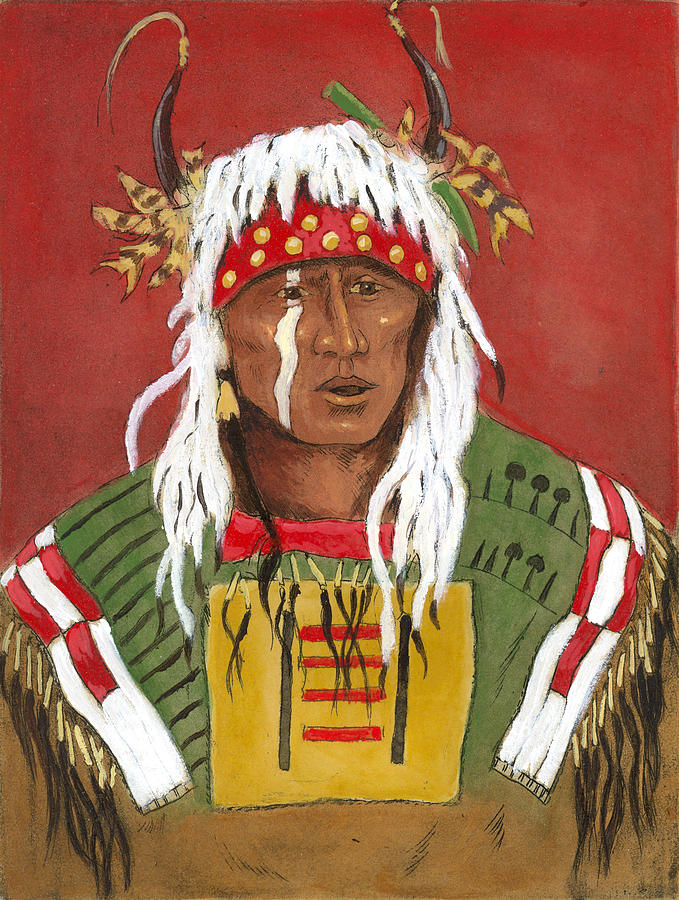 Blackfoot man Mixed Media by Leif Bakka - Fine Art America