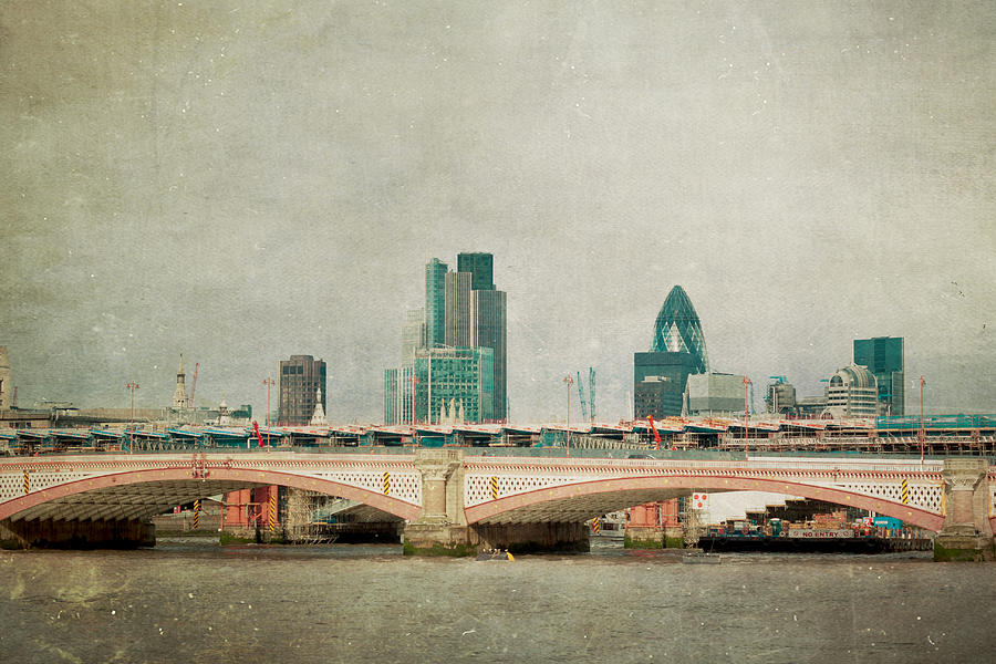 London Photograph - Blackfriars Bridge by Violet Gray