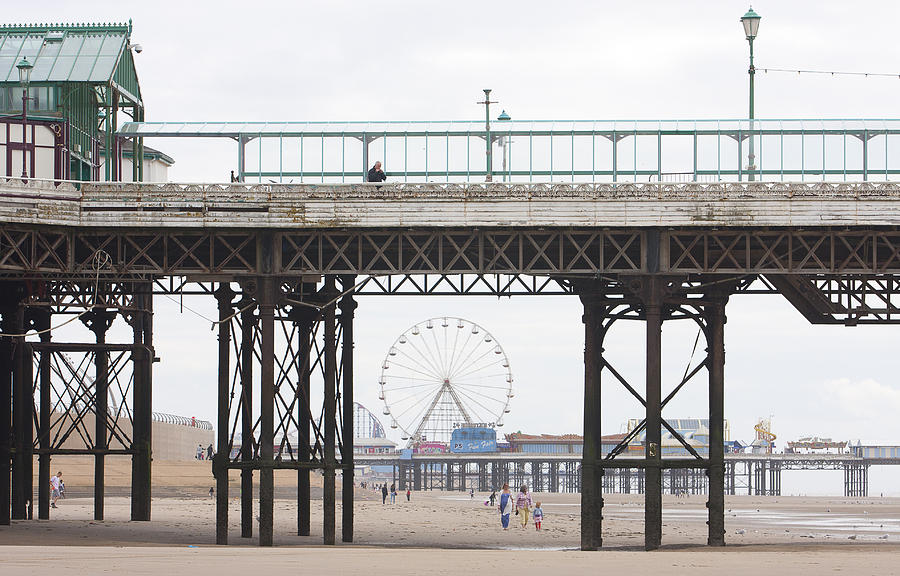 Blackpool Ferris Wheel and Pier Photograph by Laura Tucker