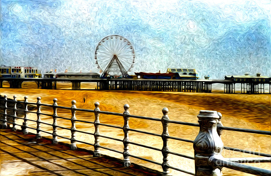 Blackpool Piers Photograph by Sabine Jacobs