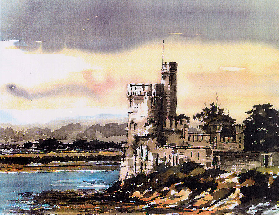 Blackrock Castle in Co. Cork Painting by Val Byrne