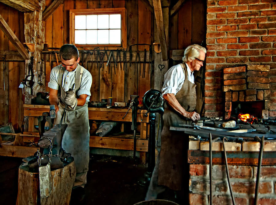 Tool Photograph - Blacksmith and Apprentice by Steve Harrington