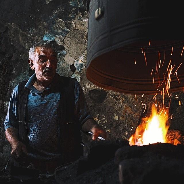 Turkey Photograph - Blacksmith At Work In The Kars Market by David  Hagerman