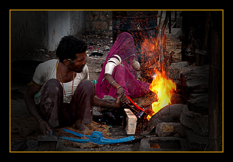 Blacksmith Photograph - Blacksmith At Work by Mukesh Srivastava