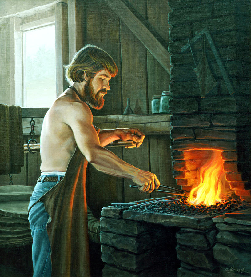 Blacksmith Painting - Blacksmith by Paul Krapf