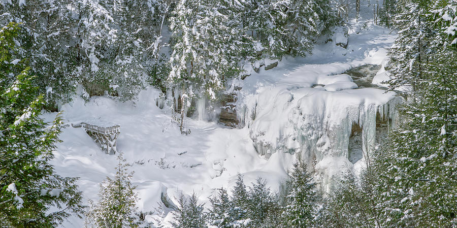 Blackwater Falls Pano Photograph by Mary Almond