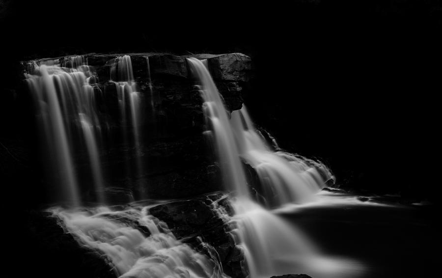 Black And White Photograph - Blackwater Falls West Virginia by Shane Holsclaw
