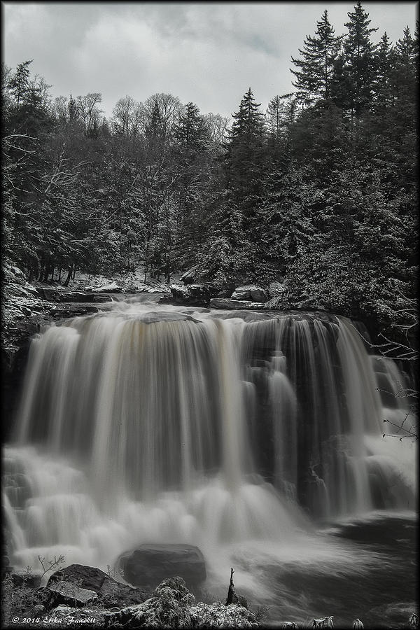 Blackwater Falls Winter Photograph by Erika Fawcett