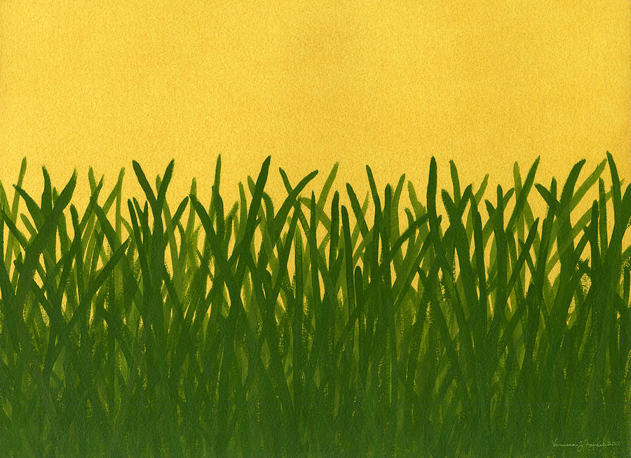 Abstract Painting - Blades of Grass by Vanessa Favero