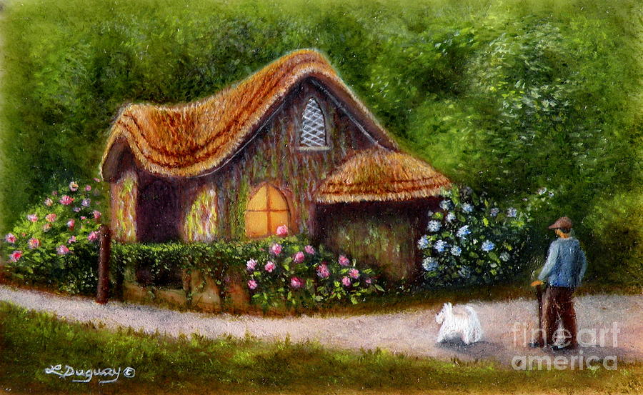 Blaise Rustic Cottage Painting by Lora Duguay