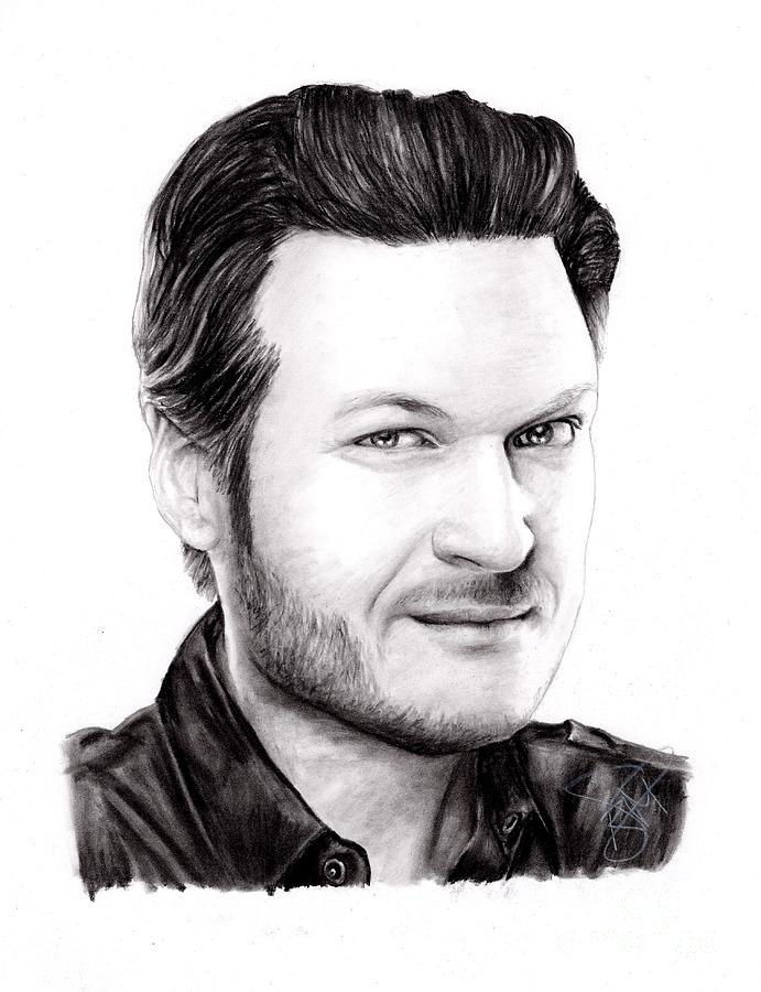 Blake Shelton Drawing - Blake Shelton by Rosalinda Markle Blake Shelton Drawing - Blake Shelton by Rosalinda Markle