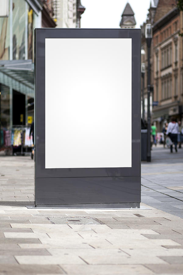 Blank advertising billboard in the city center Photograph by Ollo
