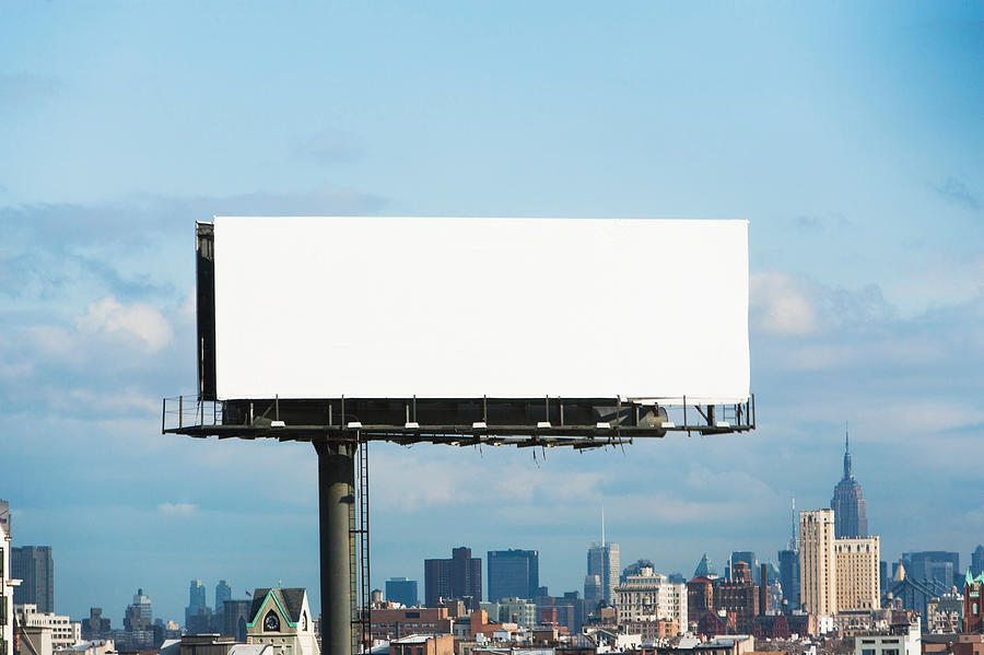Blank billboard, New York City, USA Photograph by Ditto