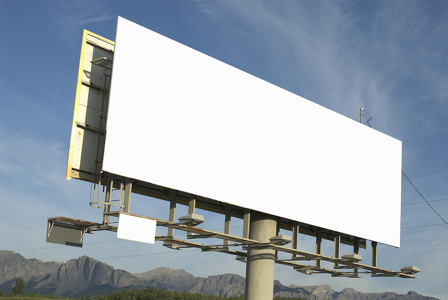 Blank billboard sign Photograph by Ascent/PKS Media Inc.