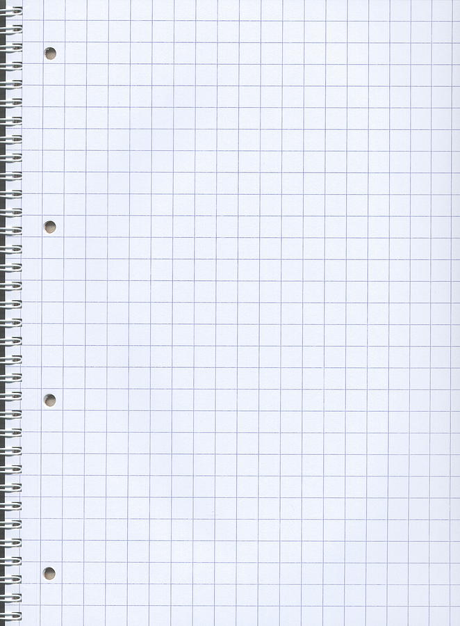 Blank graph paper of a notebook with spiral Photograph by Gaffera