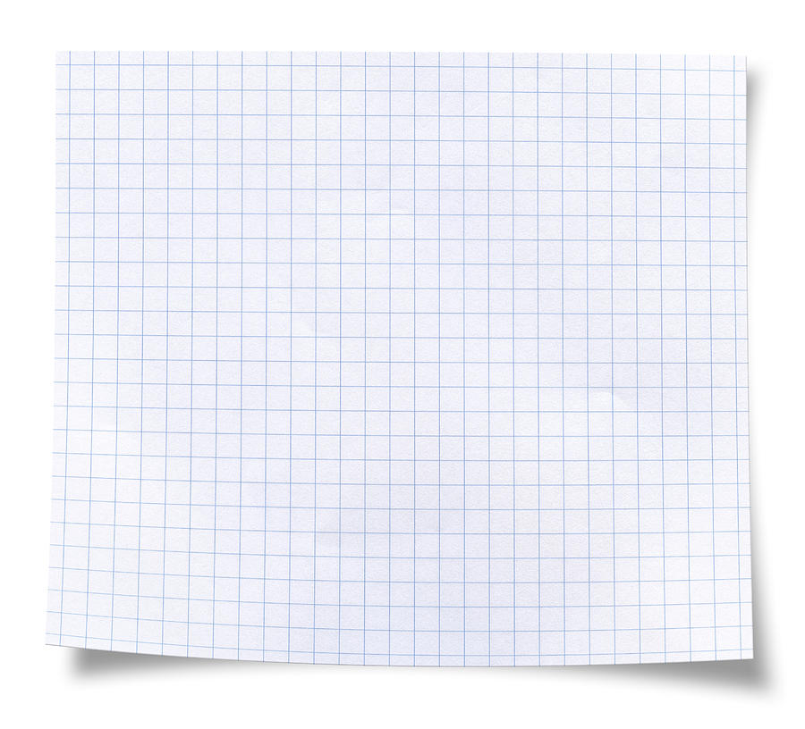 Blank square rules lined paper Photograph by Tolga TEZCAN