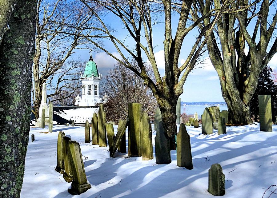 Blanket of Snow Burial Hill Photograph by Janice Drew