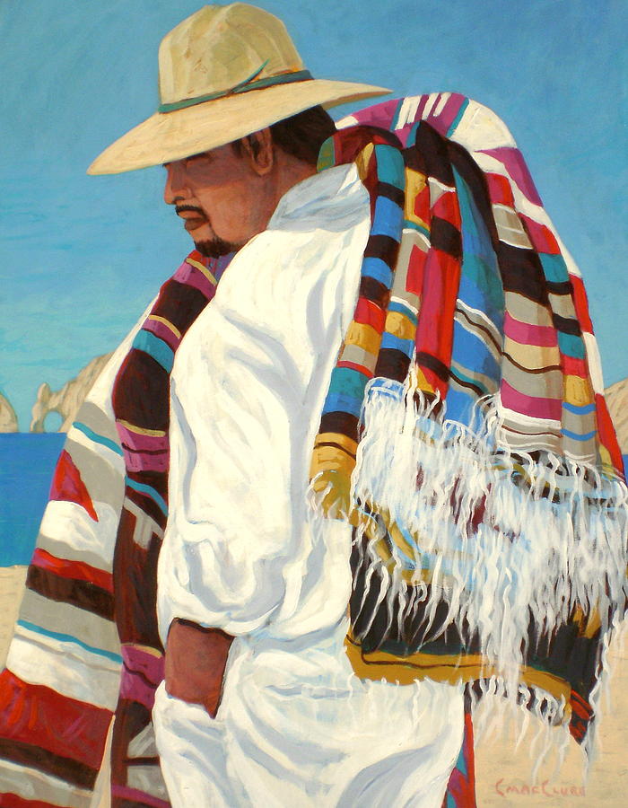 Blanket Seller Painting by Chris MacClure