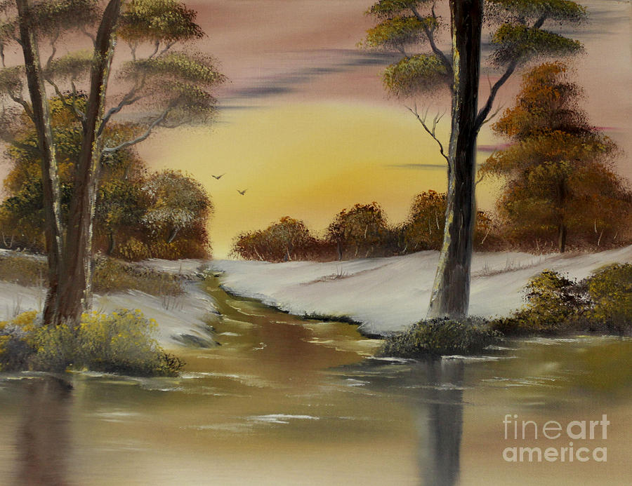 Sunset Painting - Blanketed Dawn Sold by Cynthia Adams