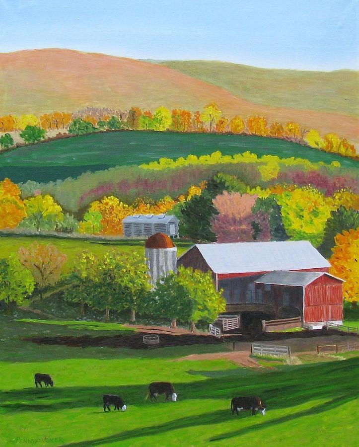 Blazing Autumn Color Painting by Barb Pennypacker