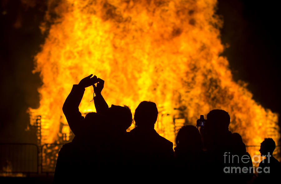 Blazing Fire Photograph by Clare Bambers