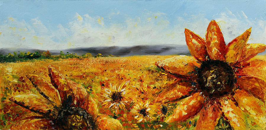 Blazing Sun Painting by Meaghan Troup