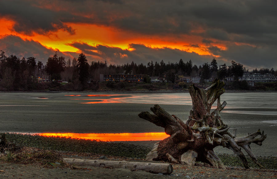 Sunset Photograph - Blazing Sunset II by Randy Hall