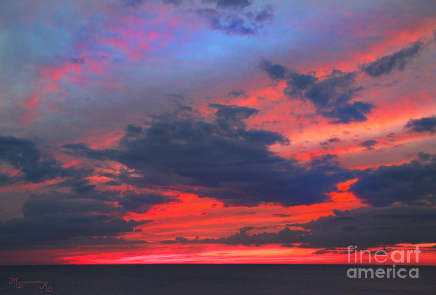 Blazing Sunset Photograph by Mariarosa Rockefeller