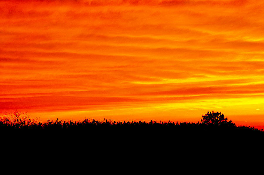 Blazing Sunset Photograph