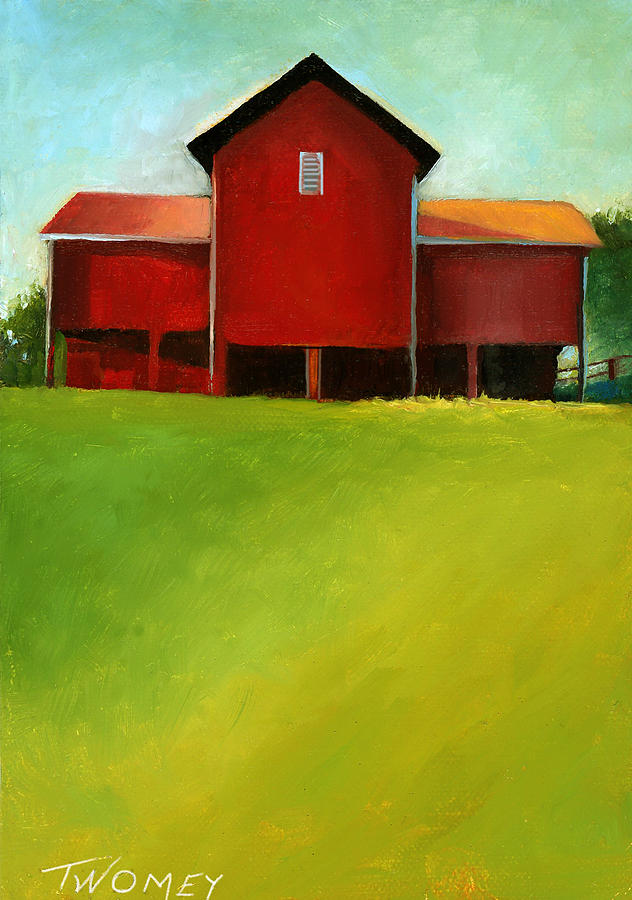 Spring Painting - Bleak House Barn 2 by Catherine Twomey