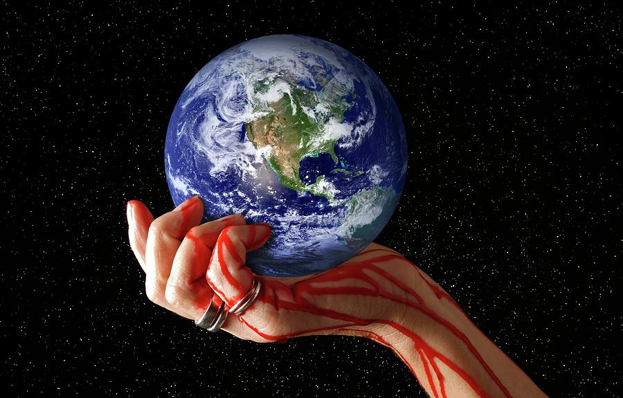 holding the earth