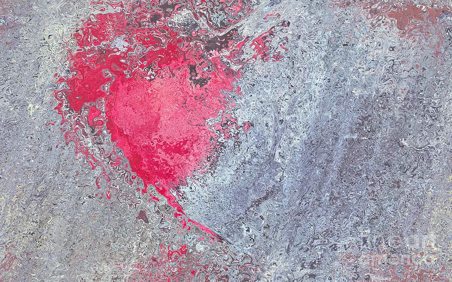 Abstract Mixed Media - Bleeding Heart by Ann Almquist