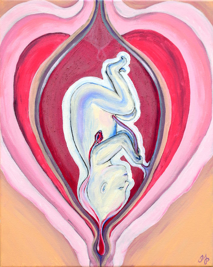 Bleeding Heart Painting by Meganne Peck