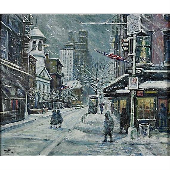 Bleeker St Painting by Philip Corley
