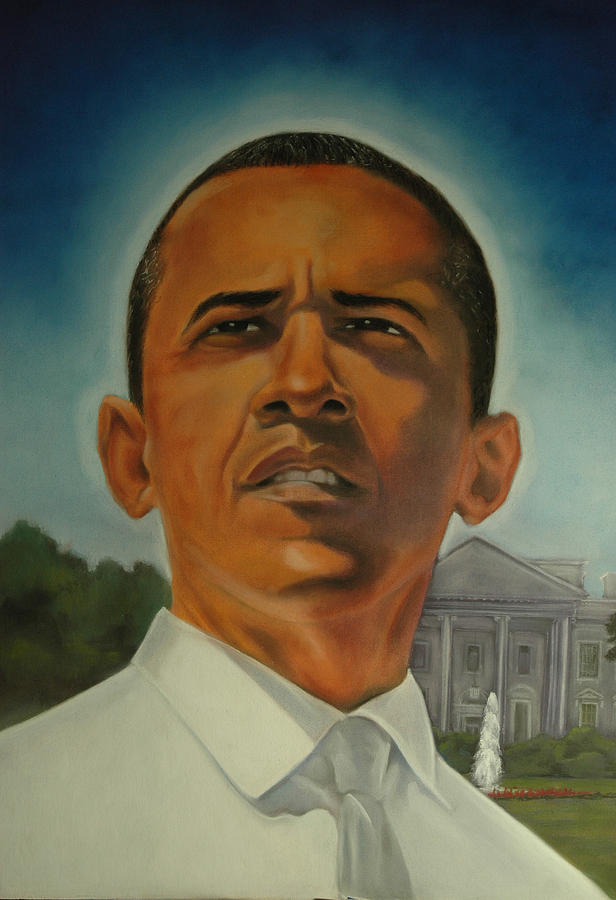 Bless Mr.Obama Pastel by Joyce Hayes